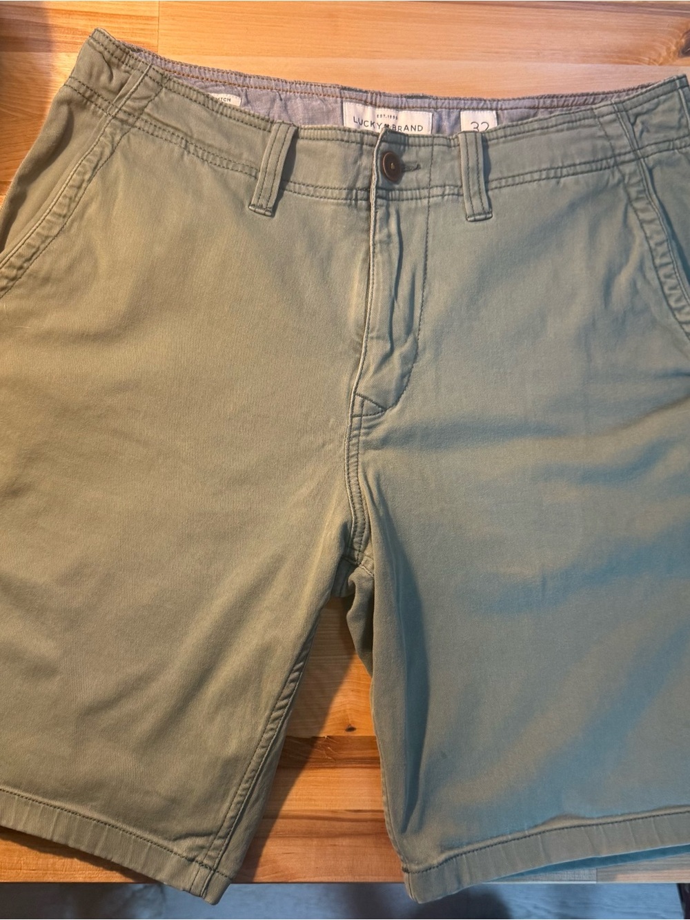 Lucky Brand Olive Green Men's Casual Chino Shorts